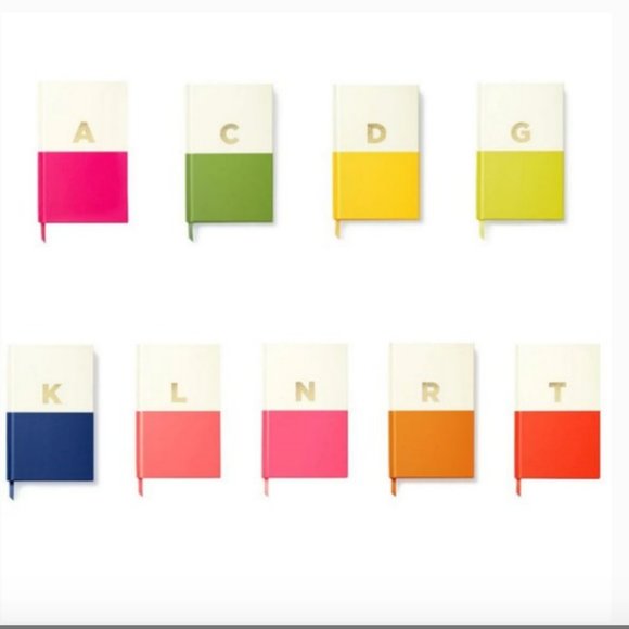 Kate Spade pink Dipped Notebook initial N nwt - Picture 1 of 3